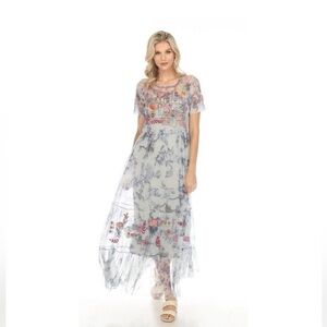 johnny was evelina metallic maxi dress Evelina Metallic Maxi Dress